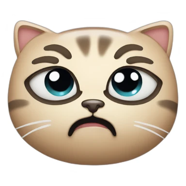 crying cat fat sticker
