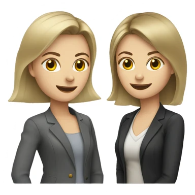 Three Caucasian female coworkers  sticker