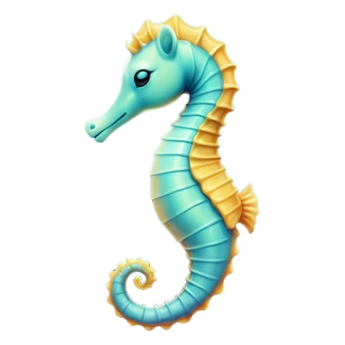 Meme-Worthy Cute Sleeping Sea Horse Portrait Emoji, Head resting peacefully with a contented smile, showcasing a slender, elegantly curved body with a softly coiled tail and eyes gently closed in serene slumber, Simplified yet adorably endearing features, highly detailed, glowing with a soft, drowsy aquatic light, high shine, relaxed and utterly lovable, stylized with an air of playful laziness, soft glowing outline, capturing the essence of a sleeping sea horse that feels destined to become the next viral icon of adorable rest! sticker