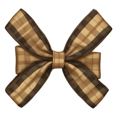 Earth toned plaid bow  sticker