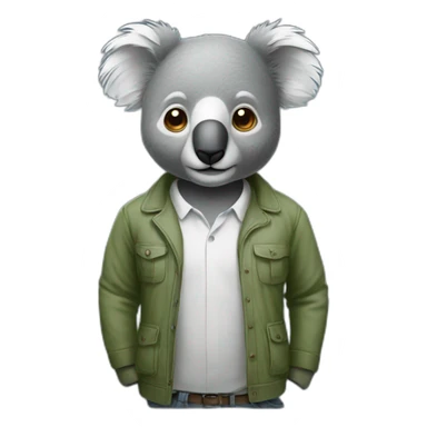 smart lean math koala man sticker