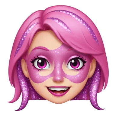 glitter pink girl naughty sticker