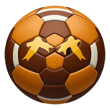 create an icon of a traditional football - it should be inspired by airbnb icons sticker
