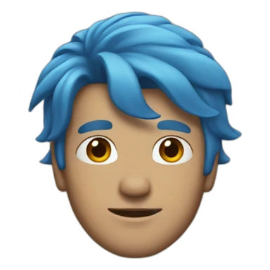 A man with blue hair sticker