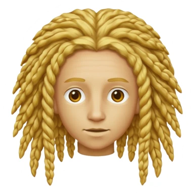 cabelo estilo rastafari loiro sticker