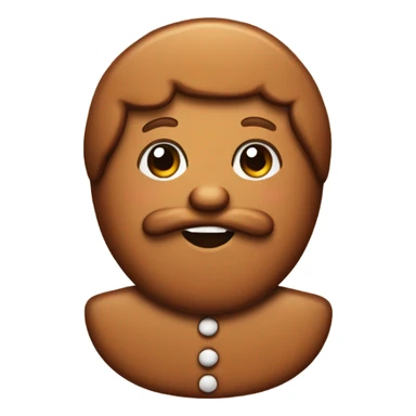 Gingerbread man with a beard sticker