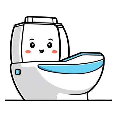 Car on toilet sticker