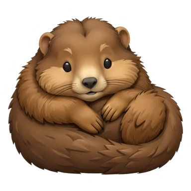 Marmotte sleeping sticker