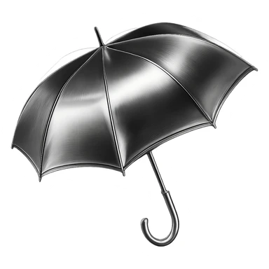 a transparent umbrella with burgundy trim sticker