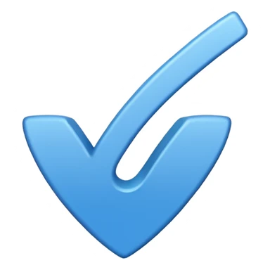 BLUE TICK white background sticker