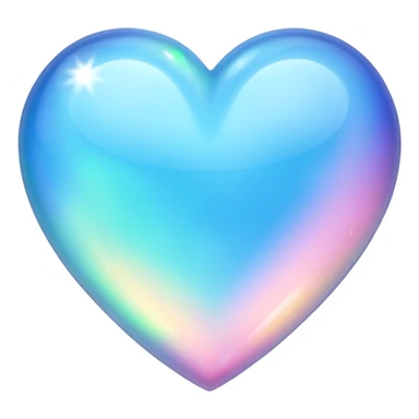 Opal heart sticker
