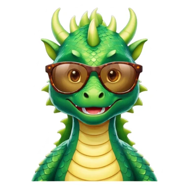 dragon with sunglasses sticker