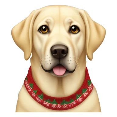 Yellow lab in a Christmas sweater sticker