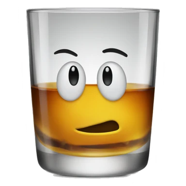 Scotch in a glass sticker
