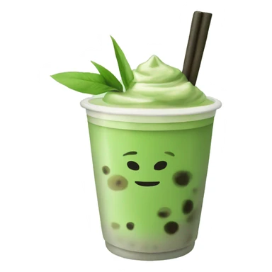 matcha boba tea sticker