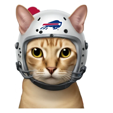 buffalo bills helmet on hairless cat sticker