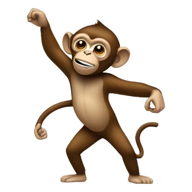 A dabing monkey sticker