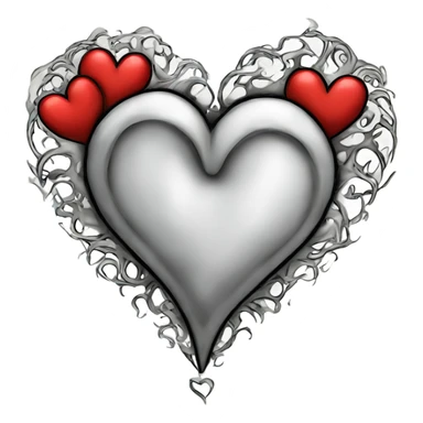 heart in tattoo style graphics sticker