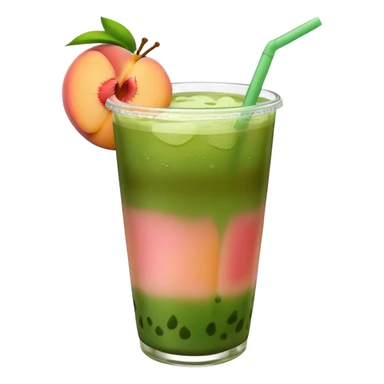 peach iced matcha  tea  sticker