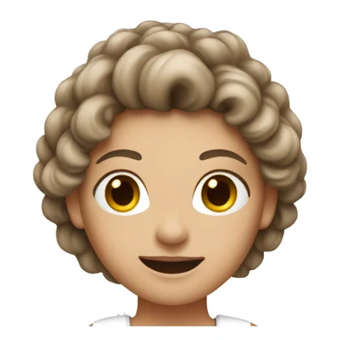 white brown hair dancer sticker