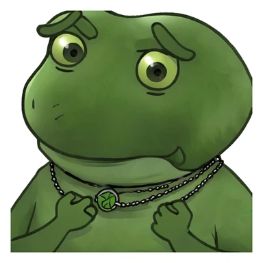 Hands crossed around a neck on a man sticker