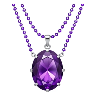 Purple gemstone necklace sticker