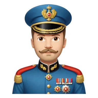 Nicholas II, Russian tsar, ornate military dress, no hat sticker