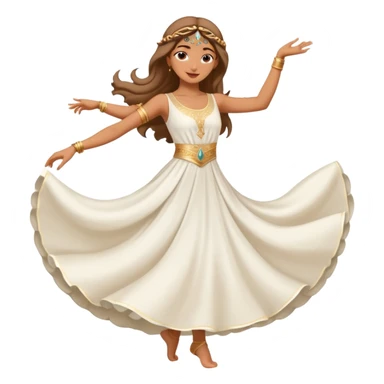 Arabic white dancer girl sticker