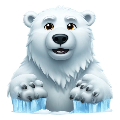 Frozen polar bear  sticker