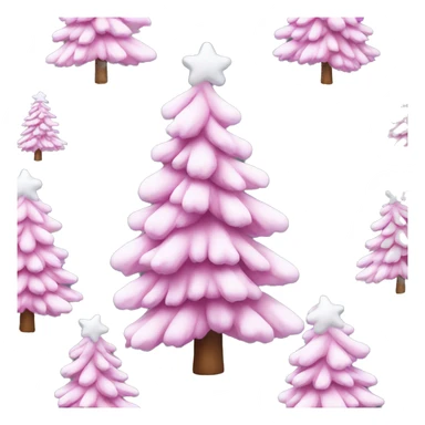 christmas tree with snow pink  sticker