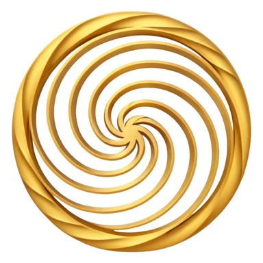 A smooth circular swirl of gold energy lines wrapping around the AYNI Gold logo at the center. Flat vector look, clean edges, and the phrase “AYNI Gold” subtly embedded in the swirl pattern. sticker