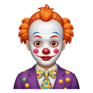 Clown with polka-dot tie sticker