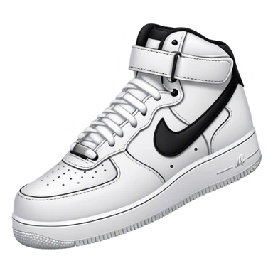 White air forces with black stitching  sticker