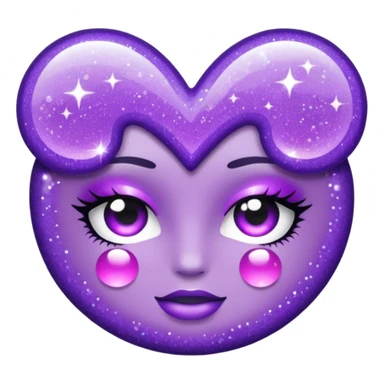 glitter purple remedy sticker