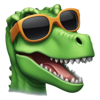 dinosaur with sunglasses  sticker