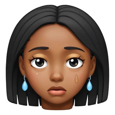 Black girl upset sticker