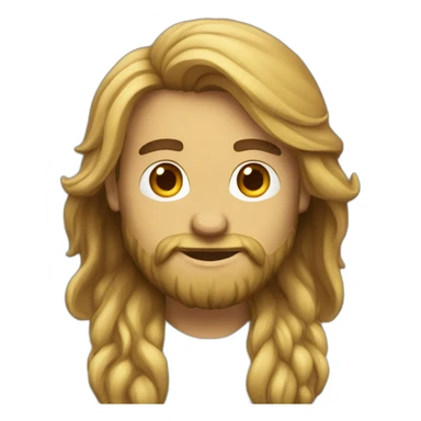 a ungroomed male software engineer with long hair a beard sticker