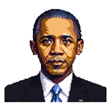portrait of Barack Obama sticker