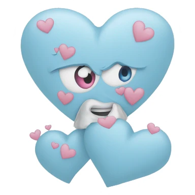 pastel blue Alice in wonderland heart sticker