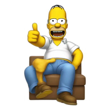 homer simpson giving a thumbs up sticker