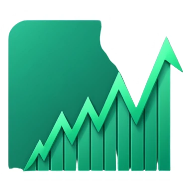 dark green growth graph sticker