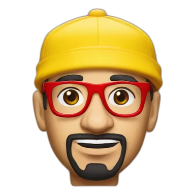 Ali G wearing red acrylic  sticker