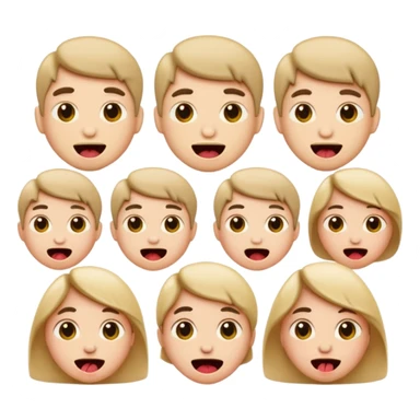 classic emoji, neutral face, neither feminine nor masculine, playful look, tongue out sticker