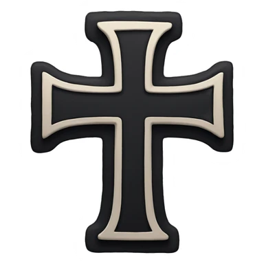 Black cross sticker