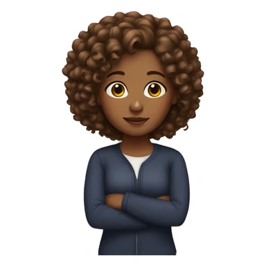Brown girl with curly hair sticker