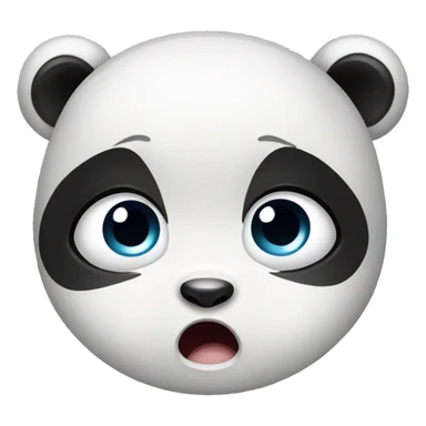 Female baby panda crying sticker