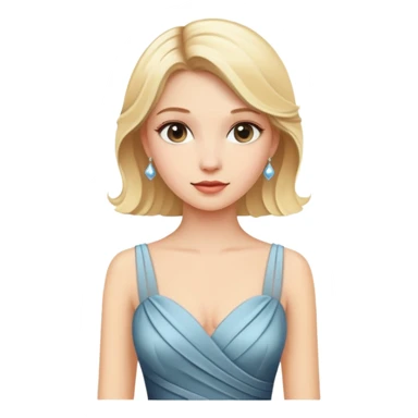 blonde girl in elegant dress sticker