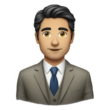 male EU lawyer dark hair olive skin sticker