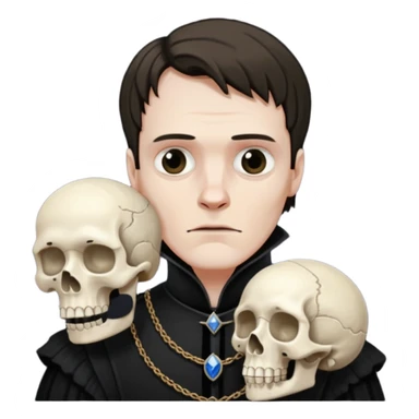 Hamlet holding skUll sticker
