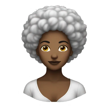 Afro leyla moon sticker